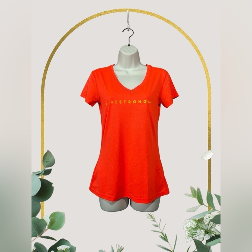 NEW, Nike Dri-FIT Livestrong Women's Athletic T-Shirt, XS, Orange 🏃♀️➡️
